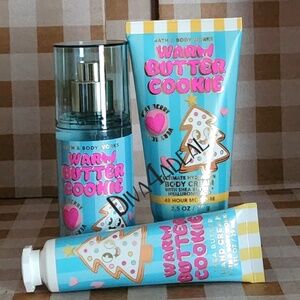 Bath & Body Works WARM BUTTER COOKIE 3PC Mini/Travel Set